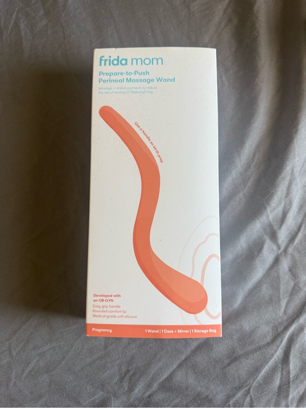 Frida Mom Prepare-to-Push Perineal Massage Wand - Coral (NEW IN BOX)